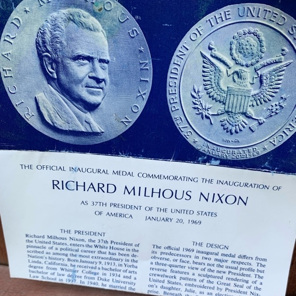 The official medal Richard Nixon inauguration 1969 - Picture 7 of 13